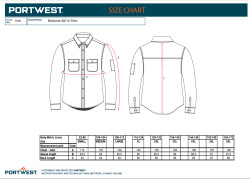 Jacheta Hi-Vis antistatica si ignifuga, galben, regular, Bizflame Essential, Portwest